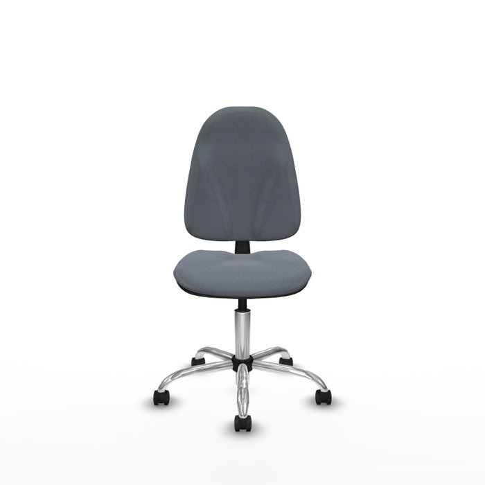 PIQUERAS Y CRESPO Chaise de bureau Algarra, tissu gris, base chromée