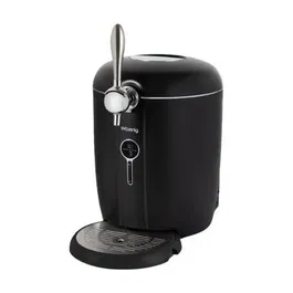 Hkoenig BW1688 Tireuse à bière réfrigérée - Compatible fûts 5L et 6L universels et non pressurisés - Température réglable de 3°C à 12°C - Capacité 6L - Noir