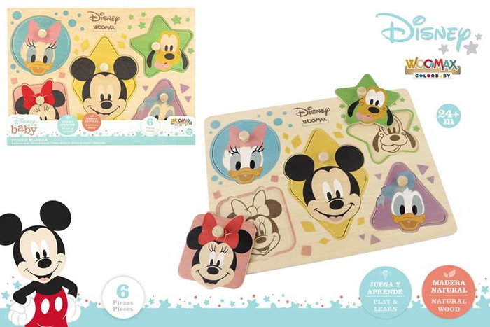 Disney Puzzle en bois encastrable 30x22 cm