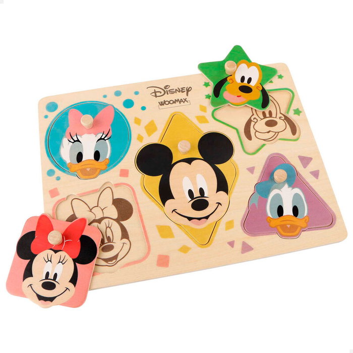 WOOMAX Puzzle en bois Disney, 30 x 22 cm, pour enfants dès 24 mois