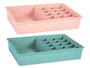 KIPIT Organisateur de tiroir 16 compartiments rose vert 33x9x49 cm (Set de 6)