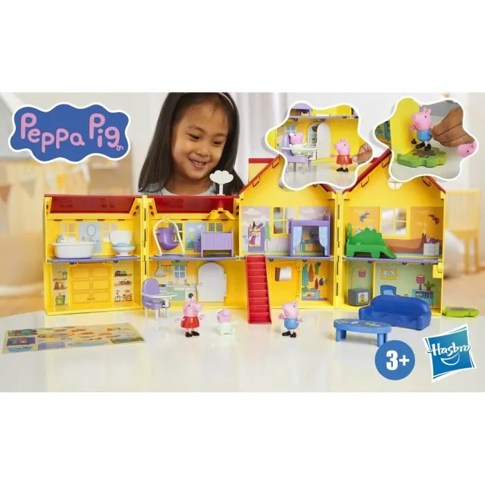Hasbro Peppa Pig La grande maison familiale avec figurines et accessoires Hasbro Peppa Pig La grande maison familiale avec figurines et accessoires