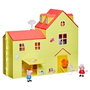 Hasbro Peppa Pig Maison Familiale Grande Maison de Jeu 2 Étagères 7 Pièces 80 cm avec Figurines Peppa, George et Bébé Evie - Jouet Enfant +3 Ans