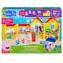 Hasbro Peppa Pig Maison Familiale Grande Maison de Jeu 2 Étagères 7 Pièces 80 cm avec Figurines Peppa, George et Bébé Evie - Jouet Enfant +3 Ans