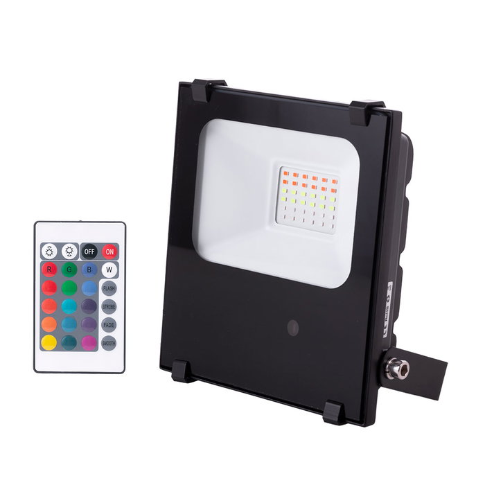Projecteur LED RGB 20W IP65 avec télécommande Projecteur LED RGB 20W IP65 avec télécommande