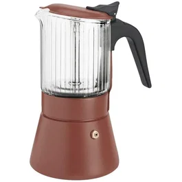 Inoxibar Cafetiere italienne Terra 6 tasses en verre borosilicate