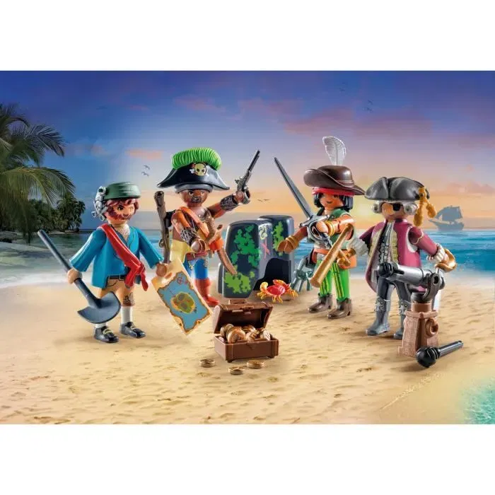 Playmobil 71533 - My Figures : Pirates - Set de 4 figurines pirates avec accessoires - Jeu de construction pour enfants à partir de 4 ans