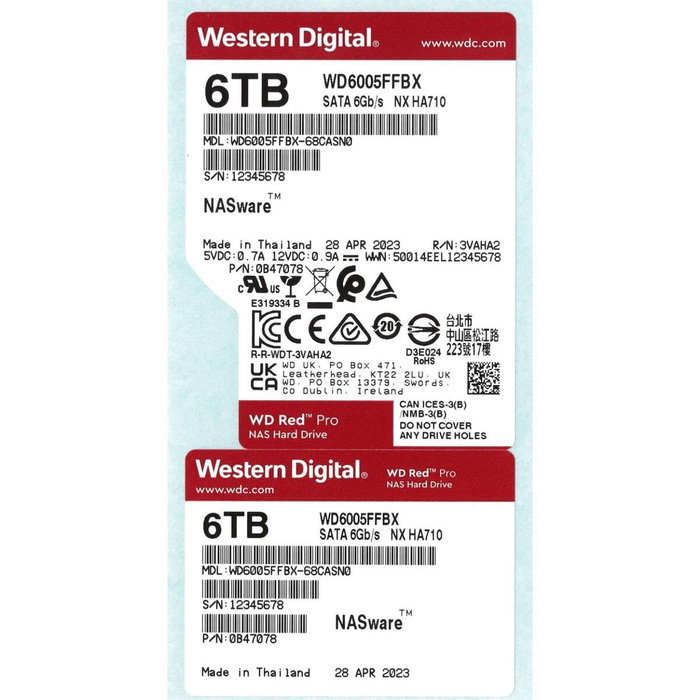 Disque dur Western Digital WD6005FFBX 3,5" 6 TB