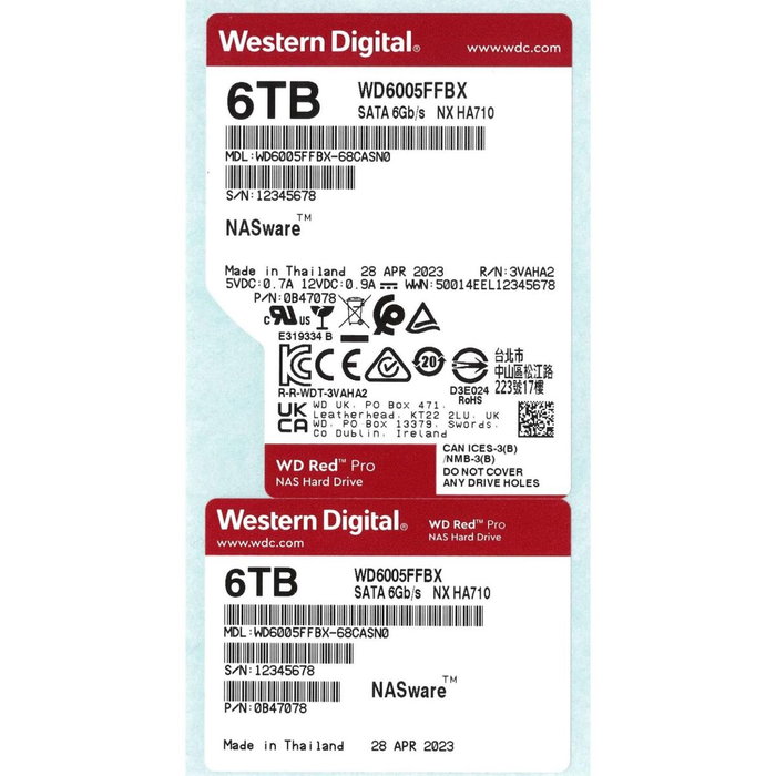 Disque dur Western Digital WD6005FFBX 3,5" 6 TB