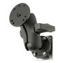 RAM Mounts Support de fixation pour tableau de bord à perçage avec plaque de renfort RAM-101-B, bras court taille C, aluminium marine et acier, compatibilité AMPS