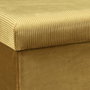 Home Deco Factory Pouf coffre Giulia jaune moutarde