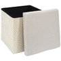 Home Deco Factory CAJA-PUF PLEGABLE TRENZADO GRI Gris