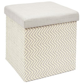 Home Deco Factory CAJA-PUF PLEGABLE TRENZADO GRI Gris