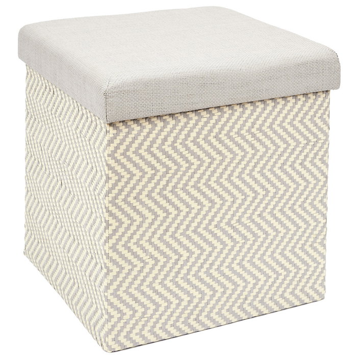Home Deco Factory CAJA-PUF PLEGABLE TRENZADO GRI Gris Home Deco Factory CAJA-PUF PLEGABLE TRENZADO GRI Gris