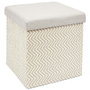 Home Deco Factory CAJA-PUF PLEGABLE TRENZADO GRI Gris