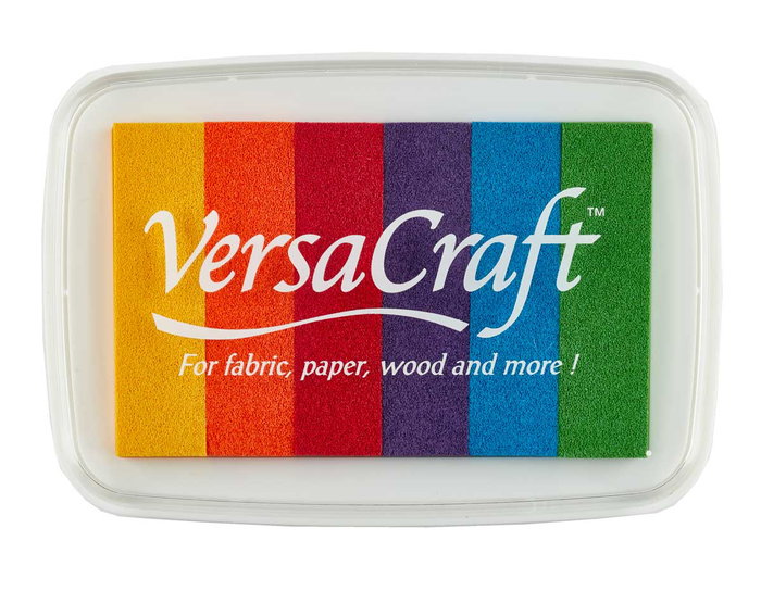 Tsukineko VERSACRAFT Tampon encreur 6 couleurs vives 95x65mm Tsukineko VERSACRAFT Tampon encreur 6 couleurs vives 95x65mm