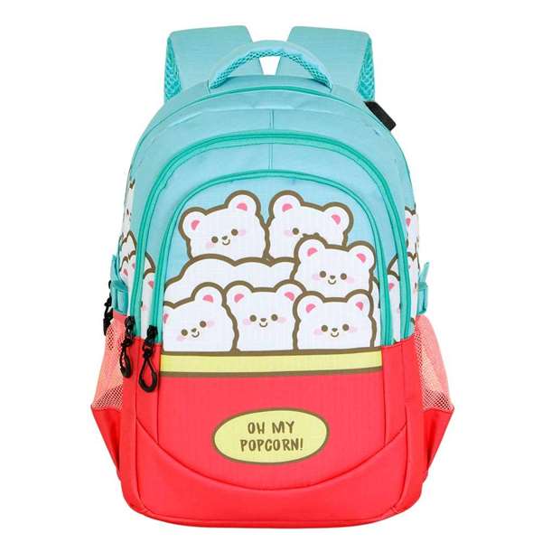 OMP! Run. Plus FAN Popcorn - Sac à dos 46x34x21 cm, capacité XXL, 3 compartiments, port USB, Ripstop imperméable - Azul