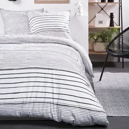 Today Parure de lit Sunshine 116561 - 2 personnes, Housse de couette 240x260 cm et 2 taies 63x63 cm - 100% Coton - Confort de sommeil