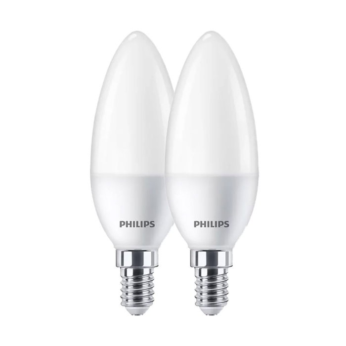 Philips Ampoule LED E14 7W 806lm 4000K Lumière du jour Lot de 2 Philips Ampoule LED E14 7W 806lm 4000K Lumière du jour Lot de 2