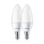Philips Ampoule LED E14 7W 806lm 4000K Lumière du jour Lot de 2