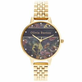 Olivia Burton OB16VS01 - Montre analogique dorée et bleue