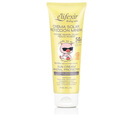 E'Lifexir Crème Solaire Minérale SPF50+ pour Bébés et Peaux Sensibles, Protection UVA/UVB/IR-A, Résistante à l'Eau, 100 ml