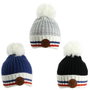 Sensly Bonnet avec Emblème et Pompon