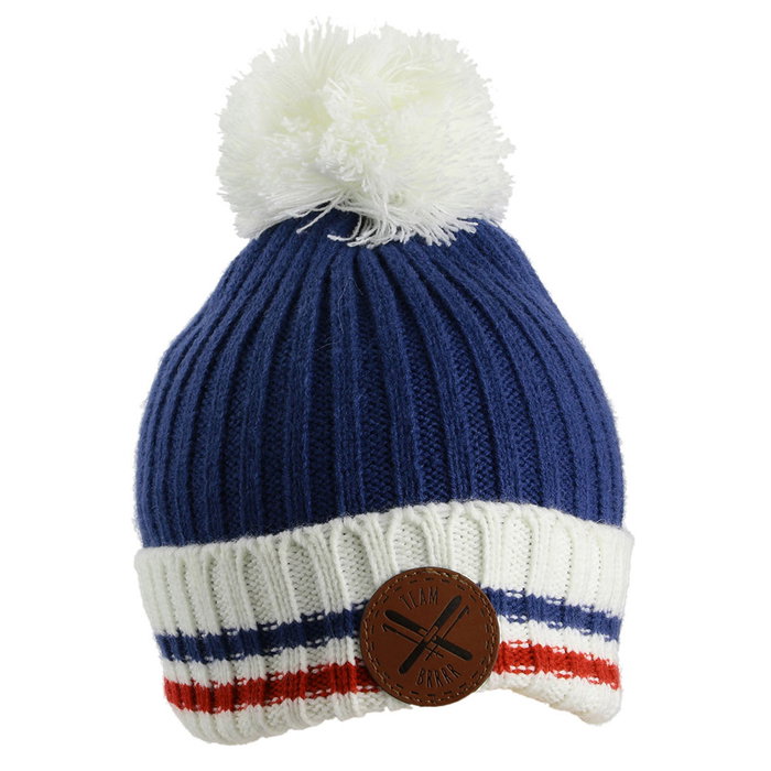 Sensly Bonnet avec Emblème et Pompon