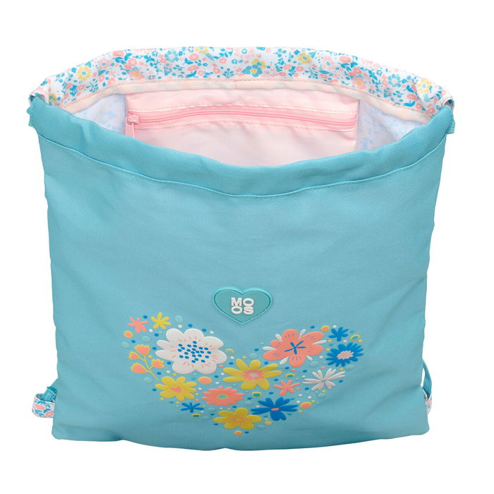 Sac à dos serré par des ficelles Moos Fiori Multicouleur 35 x 40 x 1 cm