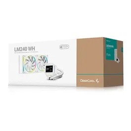 Deepcool LM240 R-LM240-WHDMMC-1 - Watercooling All-In-One 240 mm Blanc avec Écran IPS Personnalisable 2.4" - Pompe 6e Génération 2500-3400 tr/min