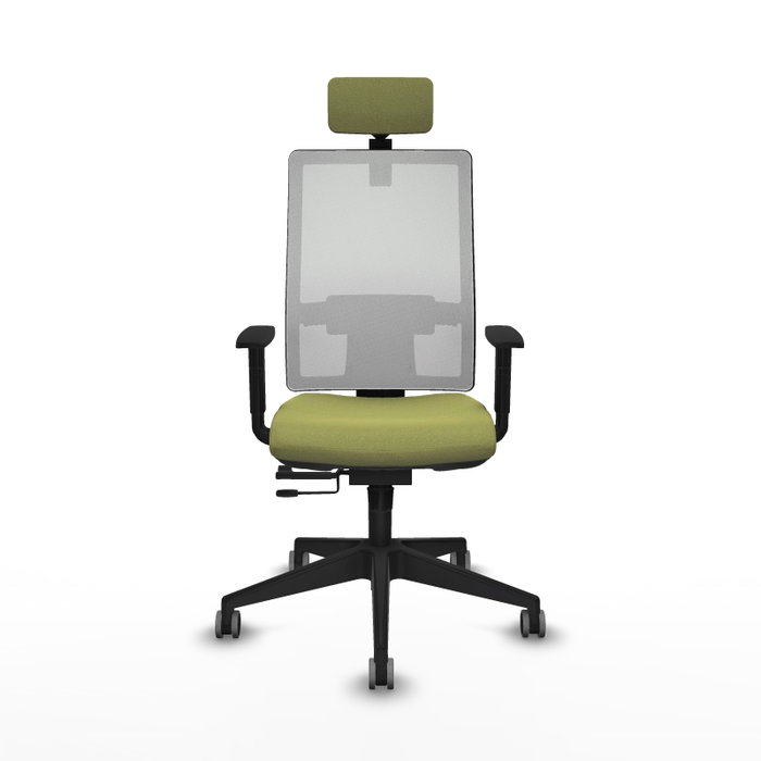 Piqueras y Crespo Chaise de Bureau Horna avec Appui-tête et Soutien Lombaire, Vert Olive et Blanc Piqueras y Crespo Chaise de Bureau Horna avec Appui-tête et Soutien Lombaire, Vert Olive et Blanc