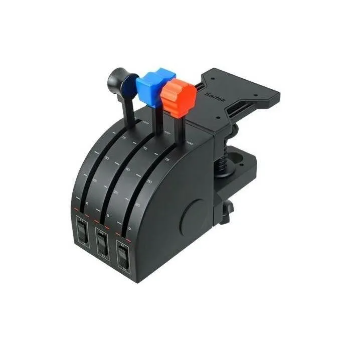 Logitech G Saitek Pro Flight - Manette simulateur de vol filaire pour PC - 3 leviers et 9 commandes programmables - Noir Logitech G Saitek Pro Flight - Manette simulateur de vol filaire pour PC - 3 leviers et 9 commandes programmables - Noir