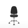 PIQUERAS Y CRESPO Chaise de bureau Algarra, similicuir gris foncé, sans accoudoirs
