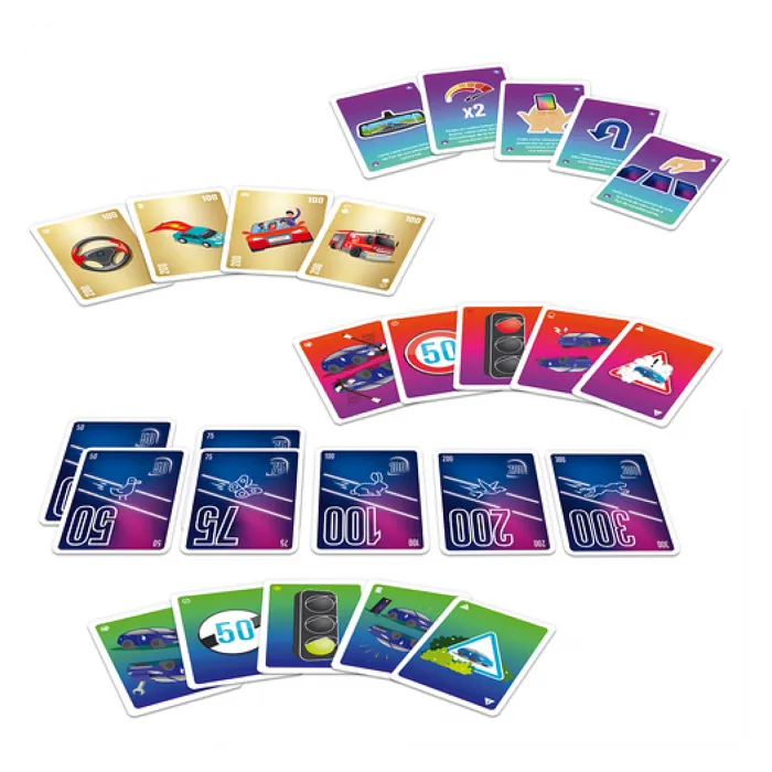 Dujardin - Mille Bornes Rush - Jeu de société de cartes pour atteindre 1000 kilomètres