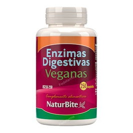 Naturbite Enzimas Digestivas Veganas 250 comprimés - Complément alimentaire enzymatique végétalien