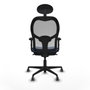 Piqueras y Crespo 2D036G1 Chaise de Bureau avec Appui-tête Bleu marine