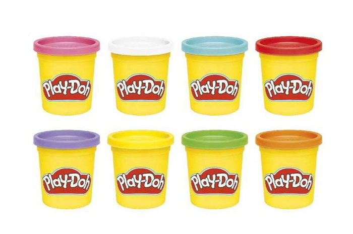 Playdoh 8 couleurs arc-en-ciel, pack de 8 pots de 85 g