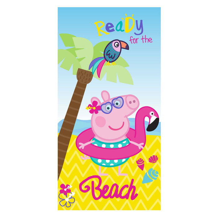 ASTLEY BAKER DAVIES - Serviette microfibre Peppa Pig 70x140 cm - 250 GSM 100% polyester ASTLEY BAKER DAVIES - Serviette microfibre Peppa Pig 70x140 cm - 250 GSM 100% polyester