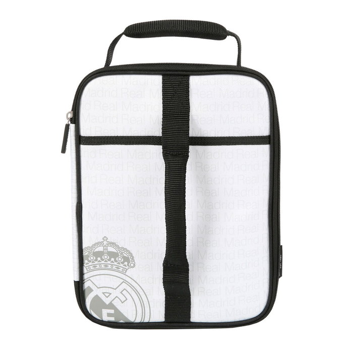 SAFTA Sac isotherme pour aliments avec tupperware Real Madrid - Capacité extensible, revêtement Thermaflect, étanche, facile à nettoyer