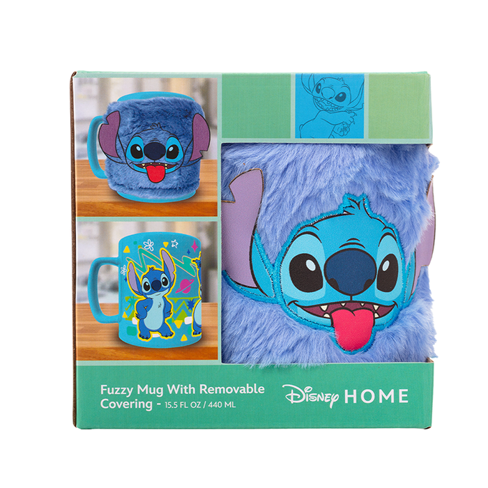 PYRAMID Tasse en céramique avec housse peluche Stitch Disney 440ml - Lavable et micro-ondable