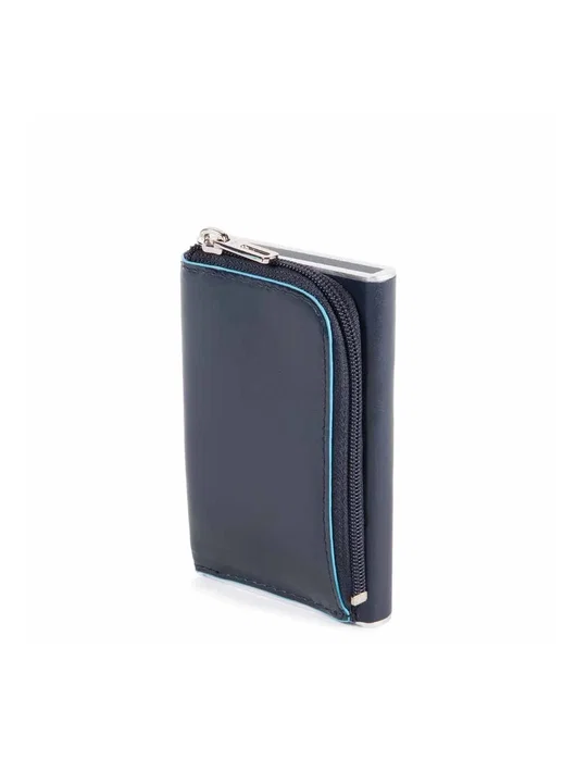 Piquadro Blue Square Porte-cartes en cuir Bleu PP5359B2R-BLU2
