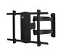 B-Tech Support mural double bras ultra-mince pour écran plat avec inclinaison et pivotement, VESA 600 x 400, idéal pour installations commerciales et domestiques