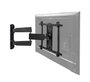 B-Tech Support mural double bras ultra-mince pour écran plat avec inclinaison et pivotement, VESA 600 x 400, idéal pour installations commerciales et domestiques