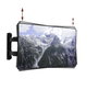 B-Tech Support mural double bras ultra-mince pour écran plat avec inclinaison et pivotement, VESA 600 x 400, idéal pour installations commerciales et domestiques