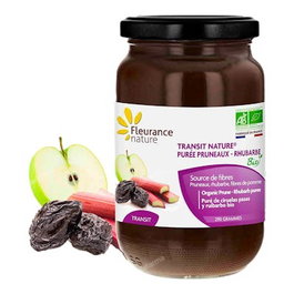 FLEURANCE NATURE Purée de pruneaux et rhubarbe bio 290g