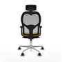Piqueras y Crespo Chaise de Bureau Jorquera avec Appui-tête Jaune