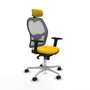 Piqueras y Crespo Chaise de Bureau Jorquera avec Appui-tête Jaune