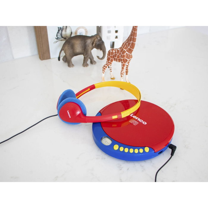 Lenco CD-021KIDS Lecteur CD portable multicolore avec casque