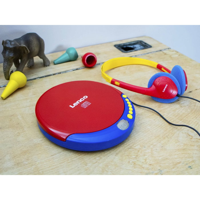 Lenco CD-021KIDS Lecteur CD portable multicolore avec casque