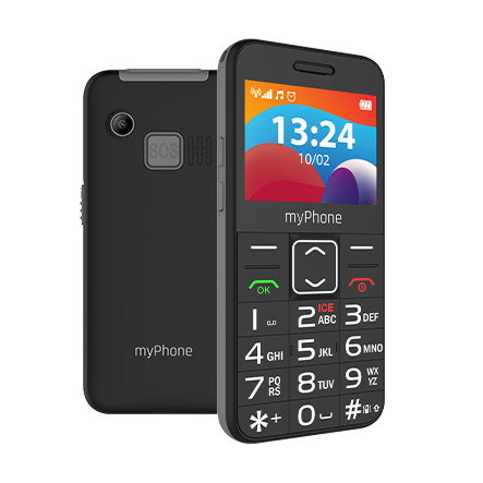 Myphone Halo 3 LTE Téléphone Mobile 4G - Écran 2.3 Pouces - Double SIM - Bouton SOS - Base de Charge - Linterna LED - Batterie 1400 mAh - Noir
